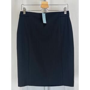 NWT ANN TAYLOR The Seamed Pencil Skirt in Seasonless Stretch Black Petite 8 8P